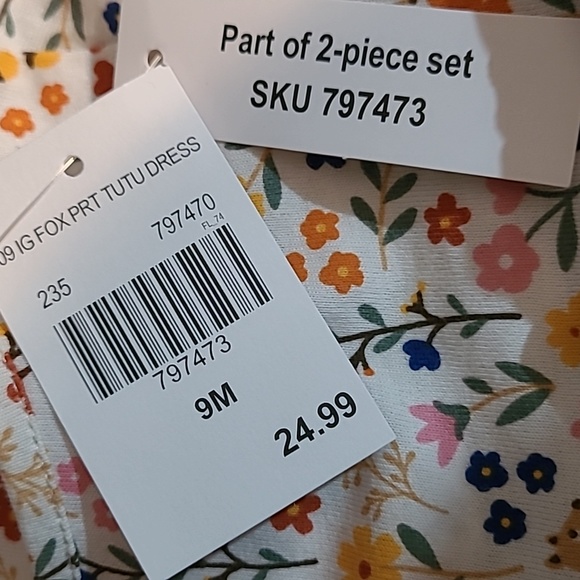 GOODLAD (NEW) GIRLS 9MO, 2 PC DRESS & UNDERPANTS. - Picture 8 of 10